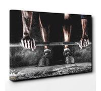 Big Box Art Body Building Fitness Weights 2 Canvas Wall Art Print Ready to Hang Picture, 30 x 20 Inch (76 x 50 cm), Multi-Coloured