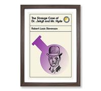Big Box Art Book Cover The Strange Case of Dr Jekyll and Mr Hyde Framed Wall Art Picture Print Ready to Hang, Walnut A2 (62 x 45 cm)
