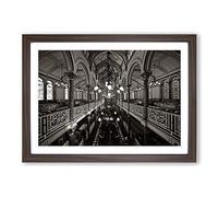 Big Box Art Brighton Synagogue (2) Framed Wall Art Picture Print Ready to Hang, Walnut A2 (62 x 45 cm)