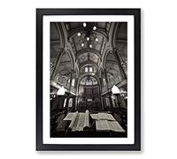 Big Box Art Brighton Synagogue 3 Framed Wall Art Picture Print Ready to Hang, Oak A2 (62 x 45 cm)