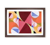 Big Box Art Broken by Perpendiculars by Joseph Schillinger Framed Wall Art Picture Print Ready to Hang, Walnut A2 (62 x 45 cm)