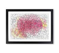 Big Box Art Broken Pieces in Abstract Framed Wall Art Picture Print Ready to Hang, Black A2 (62 x 45 cm)