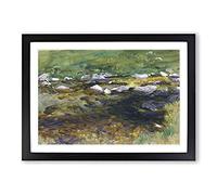 Big Box Art Brook and Meadow by John Singer Sargent Framed Wall Art Picture Print Ready to Hang, Black A2 (62 x 45 cm)