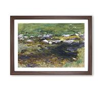 Big Box Art Brook and Meadow by John Singer Sargent Framed Wall Art Picture Print Ready to Hang, Walnut A2 (62 x 45 cm)
