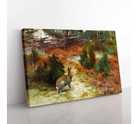 Big Box Art Bruno Liljefors Hare Rabbit Canvas Wall Art Print Ready to Hang Picture, 76 x 50 cm (30 x 20 Inch), Multi-Coloured