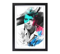 Big Box Art Burt Lancaster V2 Framed Wall Art Picture Print Ready to Hang, Black A2 (62 x 45 cm)