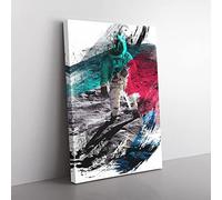 Big Box Art Buzz Aldrin Moon Landing Space NASA (1) V2 Canvas Wall Art Print Ready to Hang Picture, 76 x 50 cm (30 x 20 Inch), Multi-Coloured