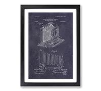 Big Box Art Camera Patent Dark Framed Wall Art Picture Print Ready to Hang, Black A2 (62 x 45 cm)
