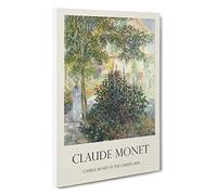 Big Box Art Camille in The Garden at Argenteuil Claude Monet Canvas Wall Art Framed Picture Print, 30 x 20 Inch (76 x 50 cm), Exhibition