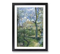 Big Box Art Camille Pissaro The Path to Les Pouilleux, Pontoise Framed Wall Art Picture Print Ready to Hang, Oak A2 (62 x 45 cm)