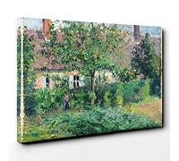 Big Box Art Camille Pissaro The Peasant House Canvas Wall Art Print Ready to Hang Picture, 30 x 20 Inch (76 x 50 cm), Multi-Coloured
