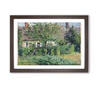 Big Box Art Camille Pissaro The Peasant House Framed Wall Art Picture Print Ready to Hang, Walnut A2 (62 x 45 cm)