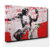 Big Box Art Canvas Print Berlin Germany Graffiti Wall Art | Mounted & Stretched Box Frame Picture | Home Decor for Kitchen, Living Room, Bedroom, Hallway, Multi-Colour, 30x20 Inch