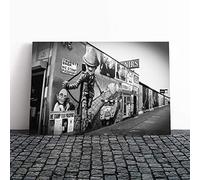 Big Box Art Canvas Print Berlin Germany Wall Art Graffiti | Mounted & Stretched Box Frame Picture | Home Decor for Kitchen, Living Room, Bedroom, Hallway, Multi-Colour, 20x14 Inch