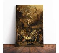 Big Box Art Canvas Print Wall Art Abraham Hondius The Adoration of The Shepherds | Mounted & Stretched Box Frame Picture | Home Decor for Kitchen, Living Room, Bedroom, Multi-Colour, 20x14 Inch