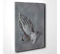 Big Box Art Canvas Print Wall Art Albrecht Durer Praying Hands | Mounted and Stretched Box Frame Picture | Home Decor for Kitchen, Living, Dining Room, Bedroom, Hallway, Multi-Colour, 20x14 Inch
