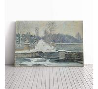 Big Box Art Canvas Print Wall Art Alfred Sisley Landscape (2) | Mounted and Stretched Box Frame Picture | Home Decor for Kitchen, Living, Dining Room, Bedroom, Hallway, Multi-Colour, 30x20 Inch