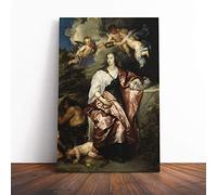 Big Box Art Canvas Print Wall Art Anthony Van Dyck Lady Digby | Mounted and Stretched Box Frame Picture | Home Decor for Kitchen, Living, Dining Room, Bedroom, Hallway, Multi-Colour, 30x20 Inch