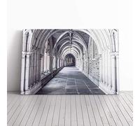 Big Box Art Canvas Print Wall Art Architecture Church Ceiling 2 | Mounted and Stretched Box Frame Picture | Home Decor for Kitchen, Living, Dining Room, Bedroom, Hallway, Multi-Colour, 20x14 Inch