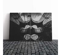 Big Box Art Canvas Print Wall Art Architecture Modern Building (4) | Mounted and Stretched Box Frame Picture | Home Decor for Kitchen, Living Room, Bedroom, Hallway, Multi-Colour, 30x20 Inch