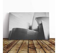 Big Box Art Canvas Print Wall Art Architecture Ultra Modern (1) | Mounted and Stretched Box Frame Picture | Home Decor for Kitchen, Living, Dining Room, Bedroom, Hallway, Multi-Colour, 20x14 Inch