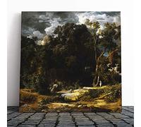 Big Box Art Canvas Print Wall Art Arnold Bocklin Compagna Romana | Mounted and Stretched Box Frame Picture | Home Decor for Kitchen, Living Room, Bedroom, Hallway, Muli-Colour, 20x20 Inch