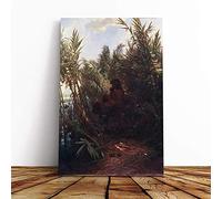 Big Box Art Canvas Print Wall Art Arnold Bocklin Pan in The Reed | Mounted and Stretched Box Frame Picture | Home Decor for Kitchen, Living Room, Bedroom, Hallway, Multi-Colour, 20x14 Inch