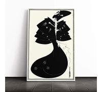 Big Box Art Canvas Print Wall Art Aubrey Beardsley The Black Cape | Mounted and Stretched Box Frame Picture | Home Decor for Kitchen, Living Room, Bedroom, Hallway, Multi-Colour, 20x14 Inch