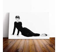 Big Box Art Canvas Print Wall Art Audrey Hepburn (3) | Mounted and Stretched Box Frame Picture | Home Decor for Kitchen, Living, Dining Room, Bedroom, Hallway, Multi-Colour, 30x20 Inch