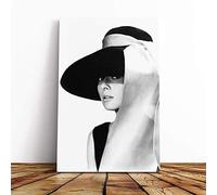 Big Box Art Canvas Print Wall Art Audrey Hepburn (6) | Mounted and Stretched Box Frame Picture | Home Decor for Kitchen, Living, Dining Room, Bedroom, Hallway, Multi-Colour, 30x20 Inch