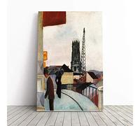 Big Box Art Canvas Print Wall Art August Macke Cathedral | Mounted and Stretched Box Frame Picture | Home Decor for Kitchen, Living, Dining Room, Bedroom, Hallway, Multi-Colour, 20x14 Inch