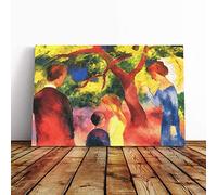 Big Box Art Canvas Print Wall Art August Macke Family | Mounted and Stretched Box Frame Picture | Home Decor for Kitchen, Living, Dining Room, Bedroom, Hallway, Multi-Colour, 20x14 Inch