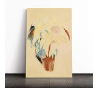 Big Box Art Canvas Print Wall Art August Macke Flowers | Mounted and Stretched Box Frame Picture | Home Decor for Kitchen, Living, Dining Room, Bedroom, Hallway, Multi-Colour, 20x14 Inch