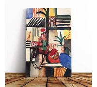 Big Box Art Canvas Print Wall Art August Macke Man with a Donkey | Mounted and Stretched Box Frame Picture | Home Decor for Kitchen, Living Room, Bedroom, Hallway, Multi-Colour, 20x14 Inch