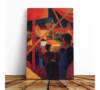 Big Box Art Canvas Print Wall Art August Macke Tightrope Walker | Mounted and Stretched Box Frame Picture | Home Decor for Kitchen, Living, Dining Room, Bedroom, Hallway, Multi-Colour, 30x20 Inch