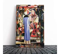 Big Box Art Canvas Print Wall Art August Macke Woman in Front of a Window | Mounted & Stretched Framed Picture | Home Decor for Kitchen, Living Room, Bedroom, Hallway, Multi-Colour, 24x16 Inch