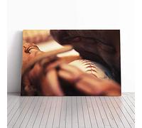 Big Box Art Canvas Print Wall Art Baseball Glove and Ball 2 | Mounted and Stretched Box Frame Picture | Home Decor for Kitchen, Living, Dining Room, Bedroom, Hallway, Multi-Colour, 30x20 Inch