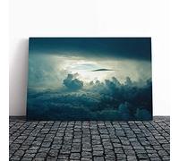 Big Box Art Canvas Print Wall Art Beautiful Sky Clouds (1) | Mounted and Stretched Box Frame Picture | Home Decor for Kitchen, Living, Dining Room, Bedroom, Hallway, Multi-Colour, 30x20 Inch