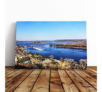Big Box Art Canvas Print Wall Art Bellevue Iowa City USA | Mounted and Stretched Box Frame Picture | Home Decor for Kitchen, Living, Dining Room, Bedroom, Hallway, Multi-Colour, 20x14 Inch