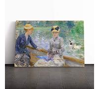 Big Box Art Canvas Print Wall Art Berthe Morisot Summers Day | Mounted and Stretched Box Frame Picture | Home Decor for Kitchen, Living, Dining Room, Bedroom, Hallway, Multi-Colour, 30x20 Inch