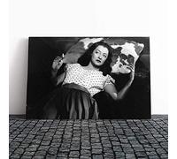 Big Box Art Canvas Print Wall Art Bette Davis | Mounted and Stretched Box Frame Picture | Home Decor for Kitchen, Living, Dining Room, Bedroom, Hallway, Multi-Colour, 20x14 Inch