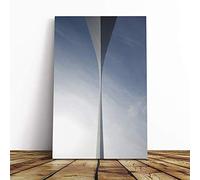 Big Box Art Canvas Print Wall Art Blue Sky Architecture 2 | Mounted and Stretched Box Frame Picture | Home Decor for Kitchen, Living, Dining Room, Bedroom, Hallway, Multi-Colour, 30x20 Inch