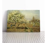Big Box Art Canvas Print Wall Art Camille Pissaro The Orchard | Mounted and Stretched Box Frame Picture | Home Decor for Kitchen, Living, Dining Room, Bedroom, Hallway, Multi-Colour, 20x14 Inch