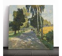 Big Box Art Canvas Print Wall Art Carl Moll Country Lane | Mounted and Stretched Box Frame Picture | Home Decor for Kitchen, Living, Dining Room, Bedroom, Hallway, Muli-Colour, 14x14 Inch