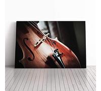 Big Box Art Canvas Print Wall Art Cello Instrument (1) | Mounted and Stretched Box Frame Picture | Home Decor for Kitchen, Living, Dining Room, Bedroom, Hallway, Multi-Colour, 24x16 Inch