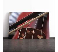 Big Box Art Canvas Print Wall Art Cello Instrument (2) | Mounted and Stretched Box Frame Picture | Home Decor for Kitchen, Living, Dining Room, Bedroom, Hallway, Multi-Colour, 24x16 Inch