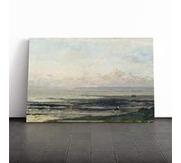 Big Box Art Canvas Print Wall Art Charles-Francois Daubigny Woman by The Water | Mounted & Stretched Box Frame Picture | Home Decor for Kitchen, Living Room, Bedroom, Hallway, Multi-Colour, 20x14 Inch