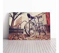 Big Box Art Canvas Print Wall Art Chopper Bike Bicycle (1) | Mounted and Stretched Box Frame Picture | Home Decor for Kitchen, Living, Dining Room, Bedroom, Hallway, Multi-Colour, 30x20 Inch