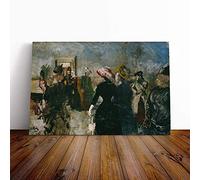 Big Box Art Canvas Print Wall Art Christian Krohg Albertine | Mounted and Stretched Box Frame Picture | Home Decor for Kitchen, Living, Dining Room, Bedroom, Hallway, Multi-Colour, 30x20 Inch