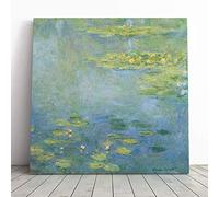 Big Box Art Canvas Print Wall Art Claude Monet Water Lilies No.5 | Mounted and Stretched Box Frame Picture | Home Decor for Kitchen, Living Room, Bedroom, Hallway, Muli-Colour, 14x14 Inch